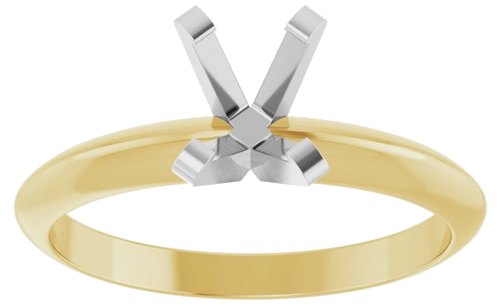 Sužadėtuvių Žiedas „Solitaire“ 14k yellow/white gold Oval 7mm x 5mm (3)
