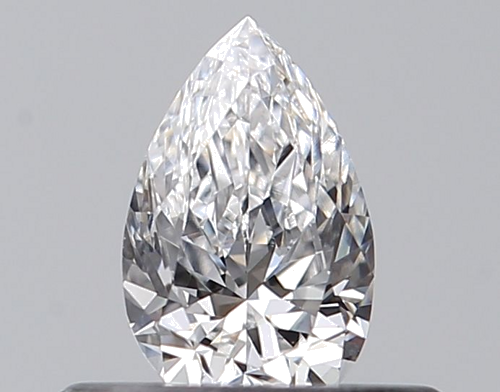 0.32 carat D-VVS2 Natūralus Pear Deimantas (1)
