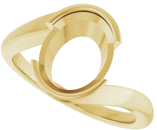 Sužadėtuvių Žiedas „Half-Bezel Solitaire“ 14k yellow gold Oval 10mm x 8mm (5)