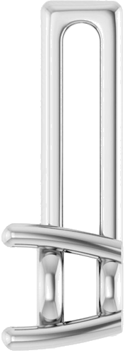 Pakabukas „Solitaire Bar“ 18k white gold Round 6.5mm (3)