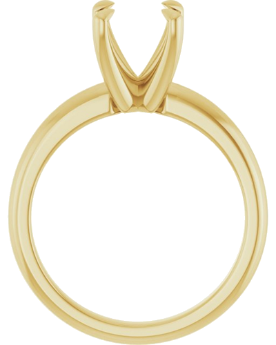 14K Yellow 7x7 mm Cushion Solitaire Engagement Ring Mounting (2)