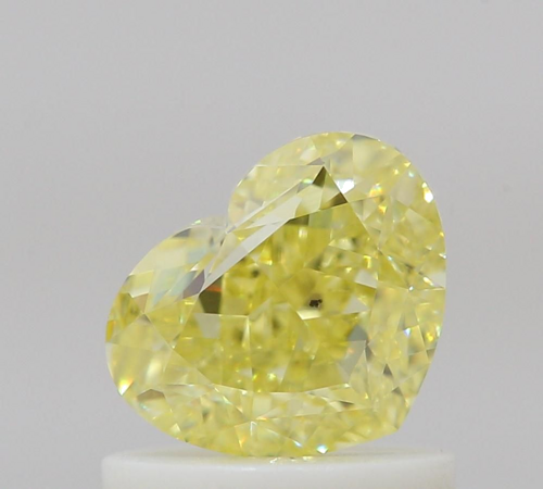 1.01 carat Fancy Yellow-VS2 Natūralus Heart Deimantas (1)