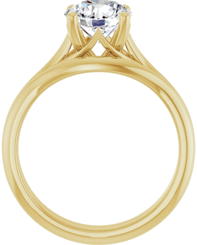 Sužadėtuvių Žiedas „Solitaire“ 14k yellow gold Round 7.4mm (7)