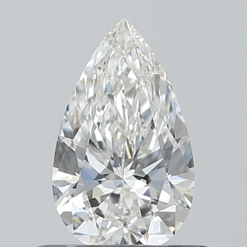 0.5 carat F-VVS2 Natūralus Pear Deimantas (1)
