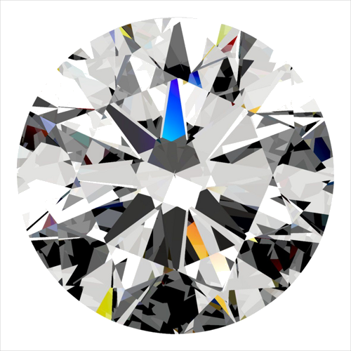 0.4 carat H-SI1 GD cut Natūralus Round Deimantas (1)