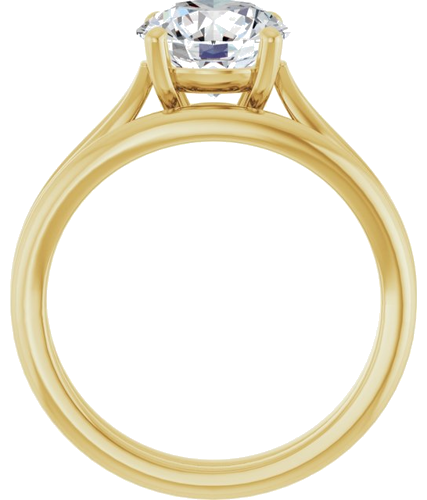 Sužadėtuvių Žiedas „Solitaire“ 14k yellow gold Round 8mm (7)