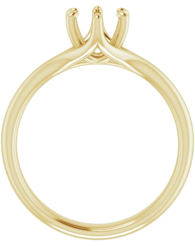 14K Yellow 6 mm Round Engagement Ring Mounting (2)