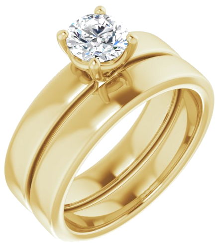Sužadėtuvių Žiedas „Solitaire“ 14k yellow gold Round 5.5mm (6)