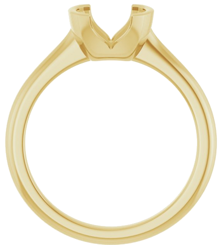 Sužadėtuvių Žiedas „Half-Bezel Solitaire“ 14k yellow gold Cushion 7mm (2)