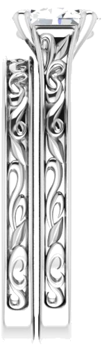 14K White 7x5 mm Oval Engagement Ring Mounting (9)