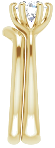 10K Yellow 6 mm Round Engagement Ring Mounting (9)