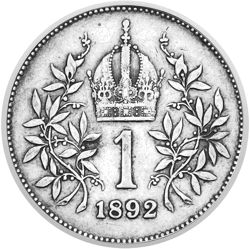 1 крона Австро-Венгрия Франц Иосиф I (1892–1905) серебряная монета (2)