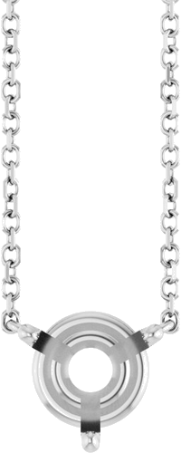 Pakabukas „Solitaire“ 14k white gold Round 7mm (1)