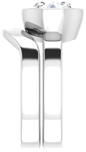 Sužadėtuvių Žiedas „Solitaire“ 585 Baltojo Aukso Round 8.8mm (9)