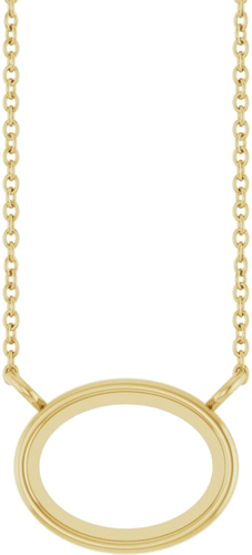 Pakabukas „Bezel-Set Cabochon“ 14k yellow gold Oval 8mm x 6mm (1)