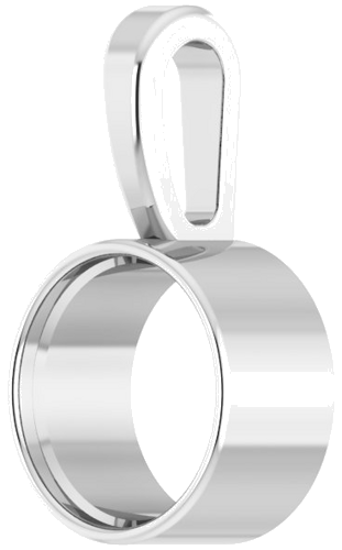 Sterling Silver 5.5 mm Round Bezel-Set Solitaire Pendant Mounting (2)