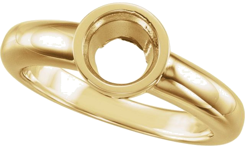 Sužadėtuvių Žiedas „Bezel-Set Solitaire“ 585 Geltonojo Aukso Round 5.8mm (4)