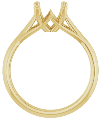 Sužadėtuvių Žiedas „Solitaire“ 14k yellow gold Cushion 7mm (2)