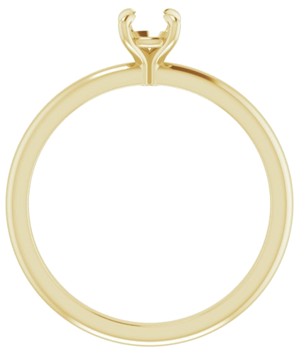 14K Yellow  4.4 mm Round Solitaire Engagement Ring Mounting (2)