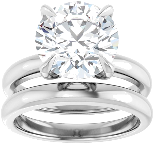 Sužadėtuvių Žiedas „Claw-Prong Solitaire“ 14k white gold Round 10mm (8)