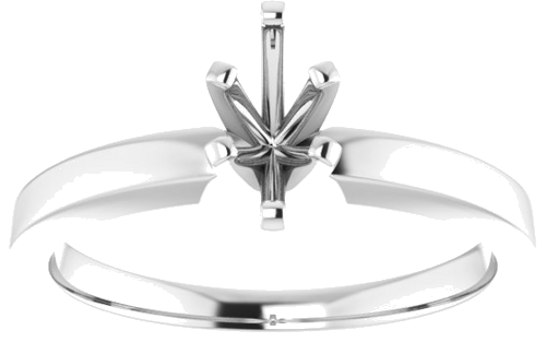 14K White 7x3.5 mm Marquise Solitaire Engagement Ring Mounting (3)