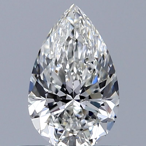0.5 carat F-VVS1 Natūralus Pear Deimantas (1)