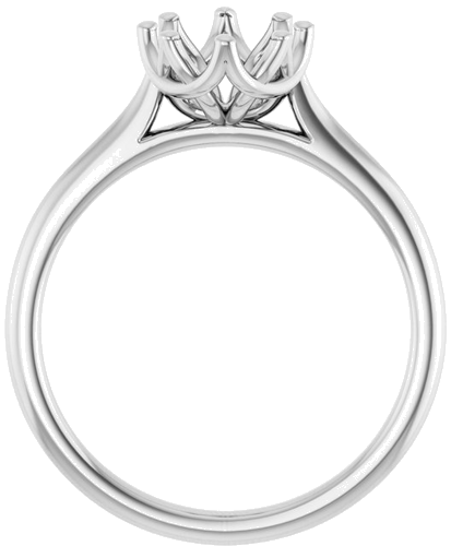 Sužadėtuvių Žiedas „Solitaire“ 14k white gold Oval 9mm x 7mm (2)