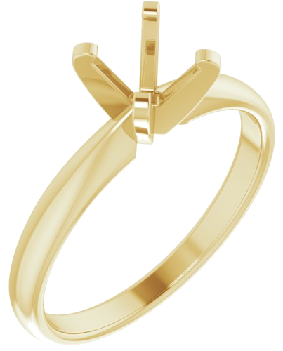 14K Yellow 5.7-6.0 mm Round Solitaire Engagement Ring Mounting (1)