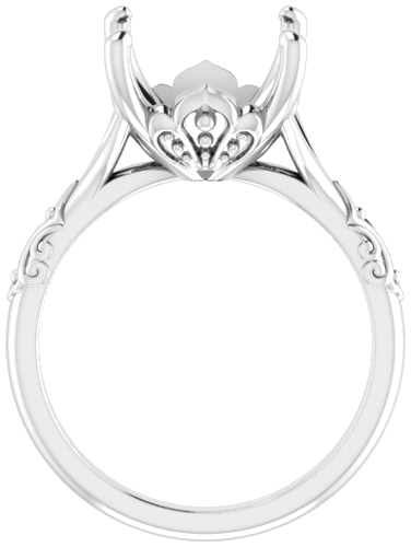 Continuum Sterling Silver 12 mm Round Solitaire Engagement Ring Mounting (2)