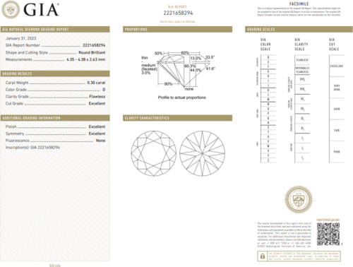 0.30 carat D-FL Excellent Cut (3EX) Natūralus Round Deimantas (2)