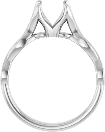 Sužadėtuvių Žiedas „Solitaire Rope“ 14k white gold Square 5.5mm (2)