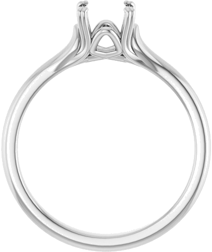 Sužadėtuvių Žiedas „Solitaire“ 14k white gold Round 6.5mm (2)