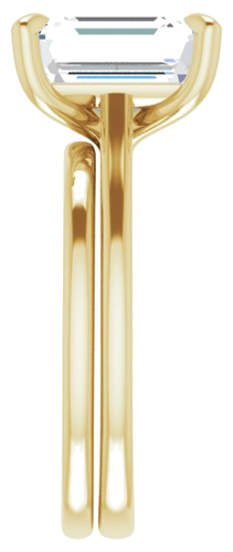 14K Yellow  10x8 mm Emerald Solitaire Engagement Ring Mounting (9)