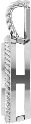 Pakabukas „Rope Bezel-Set Solitaire“ 925 Sidabro Oval 12mm x 10mm (3)