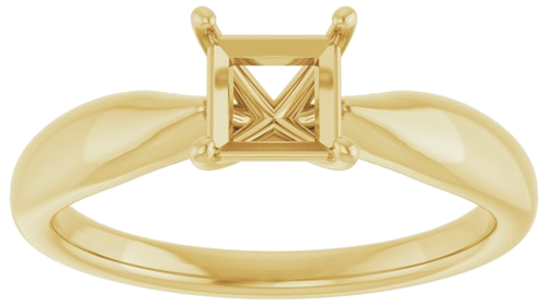 Sužadėtuvių Žiedas 14k yellow gold Square 5mm (3)