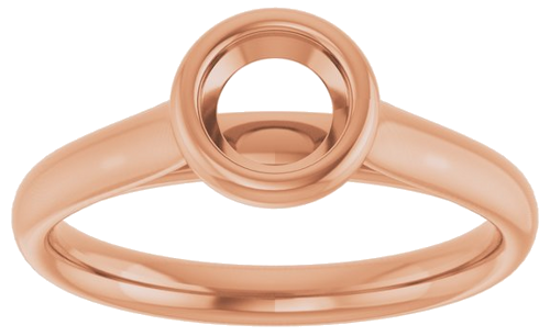 Sužadėtuvių Žiedas „Bezel-Set Solitaire“ 14k rose gold Round 5.2mm (3)