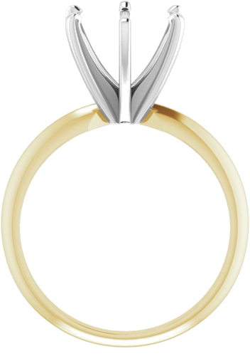 Sužadėtuvių Žiedas „Light Solitaire“ 585 Baltojo Ir Geltonojo Aukso Round 9.1mm x 9.7mm (2)