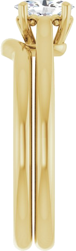 Sužadėtuvių Žiedas „Solitaire“ 585 Geltonojo Aukso Oval 6mm x 4mm (9)