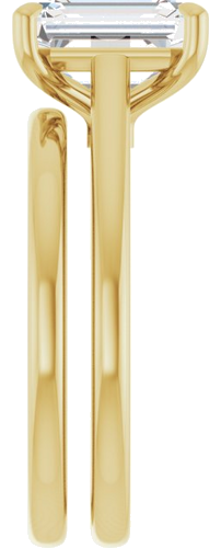 Sužadėtuvių Žiedas „Claw-Pong“ 14k yellow gold Emerald 8.5mm x 6.5mm (9)