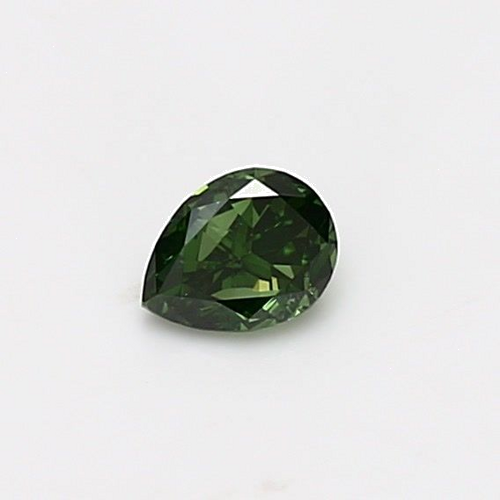 0.26 carat Fancy Deep Green-SI1 Natūralus Pear Deimantas (1)