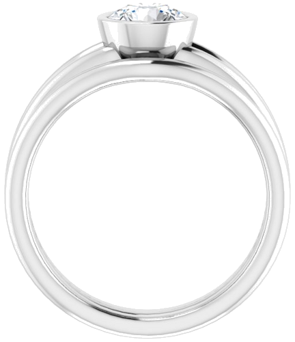 14K White 6 mm Round Engagement Ring Mounting (7)