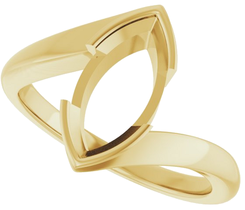 Sužadėtuvių Žiedas „Half-Bezel Solitaire“ 14k yellow gold Marquise 12mm x 6mm (5)