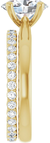 Sužadėtuvių Žiedas „Solitaire“ 585 Geltonojo Aukso Oval 9mm x 7mm (9)