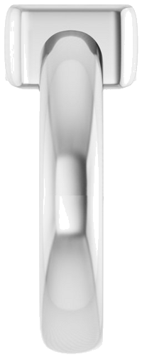 Sužadėtuvių Žiedas „Half Bezel Solitaire“ 585 Baltojo Aukso Emerald 9mm x 7mm (4)