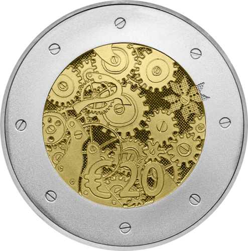 2011 Estija Euro įvedimas 10 ir 20 euro monetų rinkinys (6)