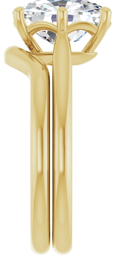 Sužadėtuvių Žiedas 14k yellow gold Elongated Cushion 10mm x 8mm (9)