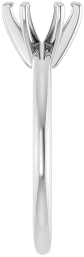 Sužadėtuvių Žiedas „Solitaire“ 18k white gold Round 6.5mm (4)