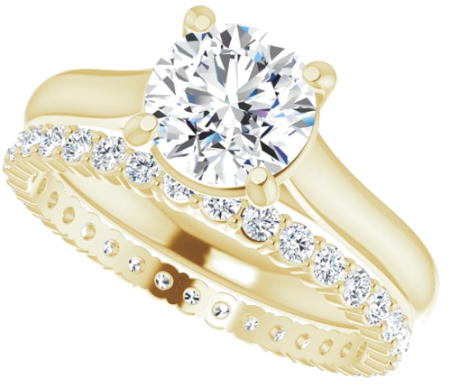 14K Yellow 7 mm Round Solitaire Engagement Ring Mounting (10)