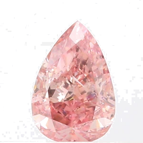 0.2 carat Fancy Intense  Pink-SI2 Natūralus Pear Deimantas (1)
