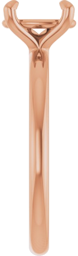 14K Rose  8x6 mm Oval Solitaire Engagement Ring Mounting (4)